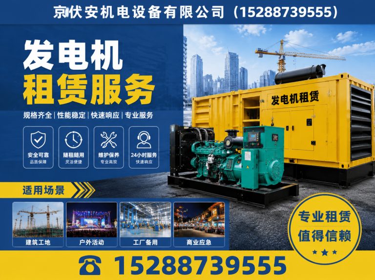 三明发电机出租展示图
